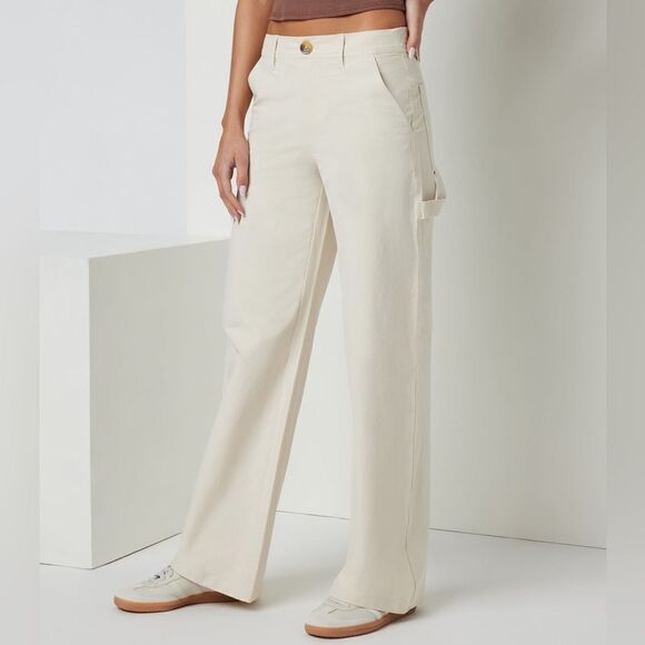 NWT Vuori Getaway Carpenter Pant in Milkweed L - Picture 3 of 12